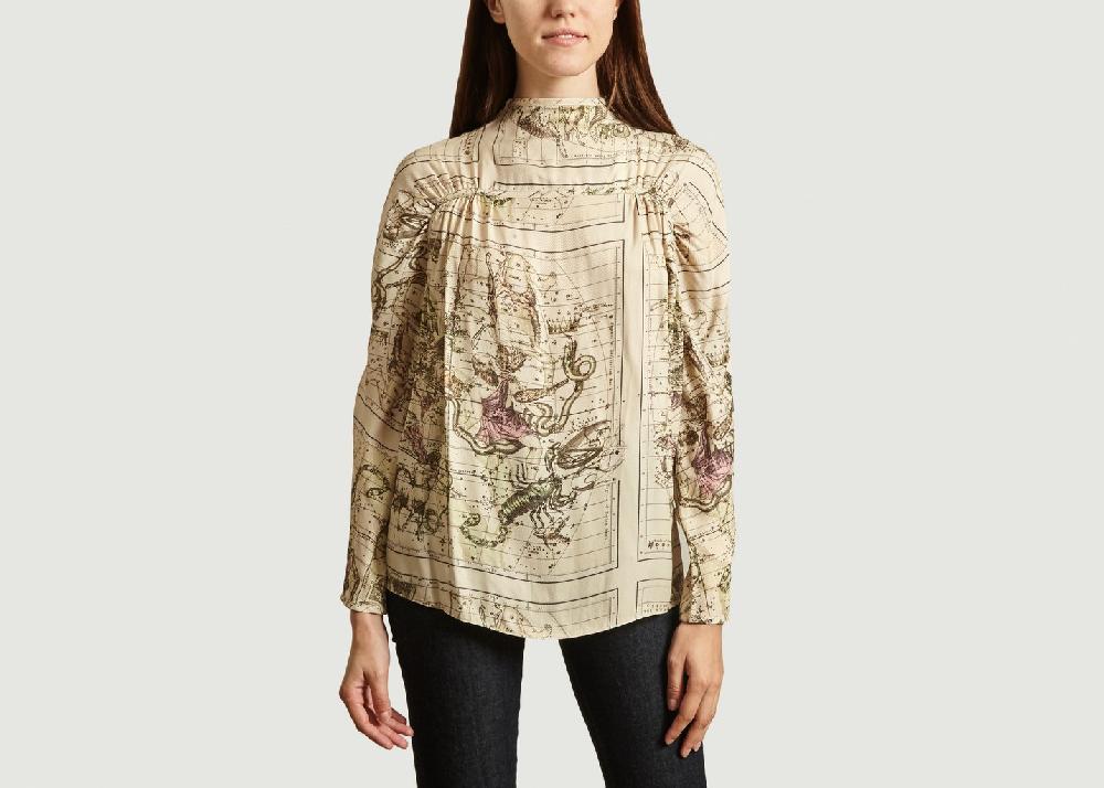 l'exception Blouse imprimée Beaune Beige By Malene Birger