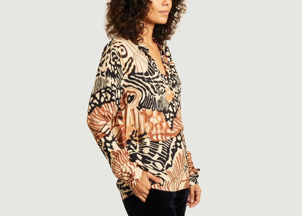 L'exception Blouse Imprimée Carcassonne Caramel By Malene Birger