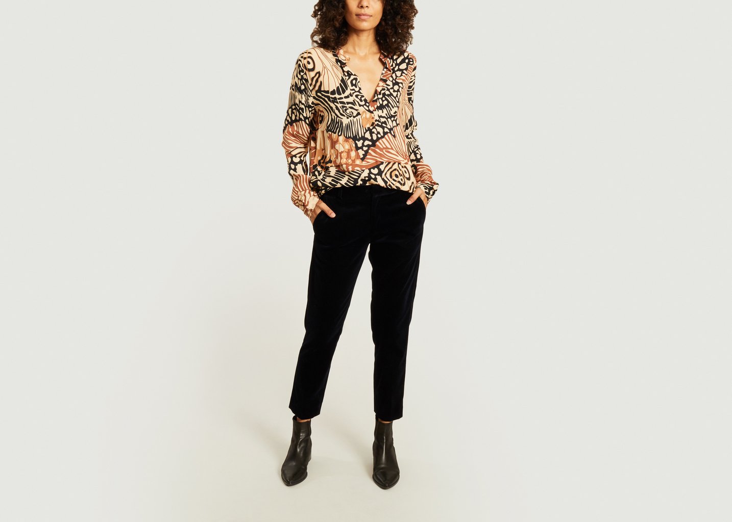 L'exception Blouse Imprimée Carcassonne Caramel By Malene Birger