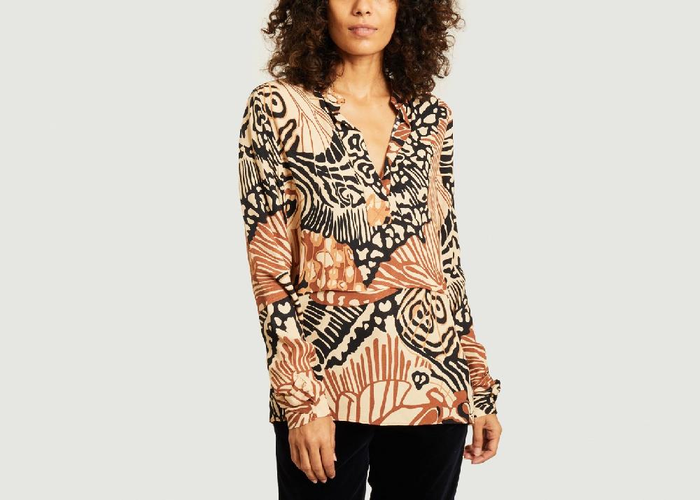 l'exception Blouse imprimée Carcassonne Caramel By Malene Birger