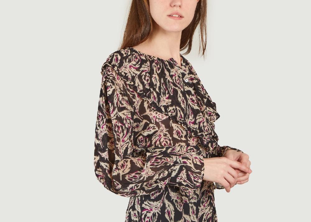 L'exception Blouse Motif Végétal Genny Multicolore Ba&sh