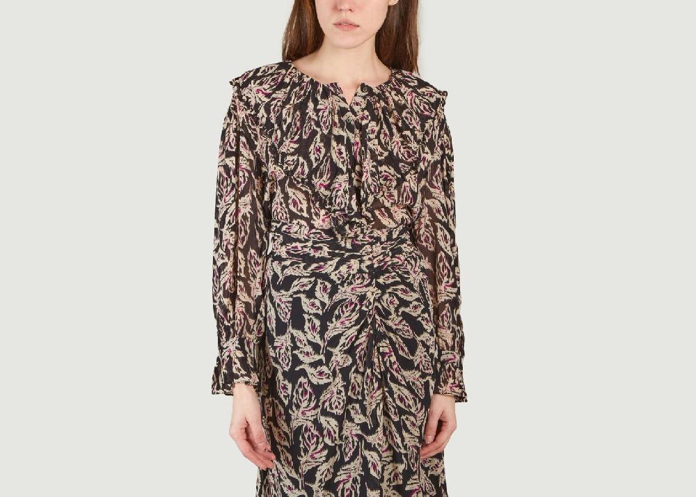 l'exception Blouse motif végétal Genny Multicolore Ba&sh