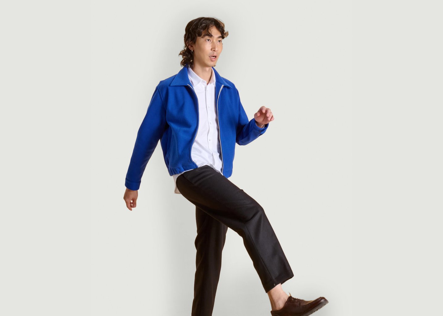 l'exception Blouson Alexandre Bleu électrique Soubacq