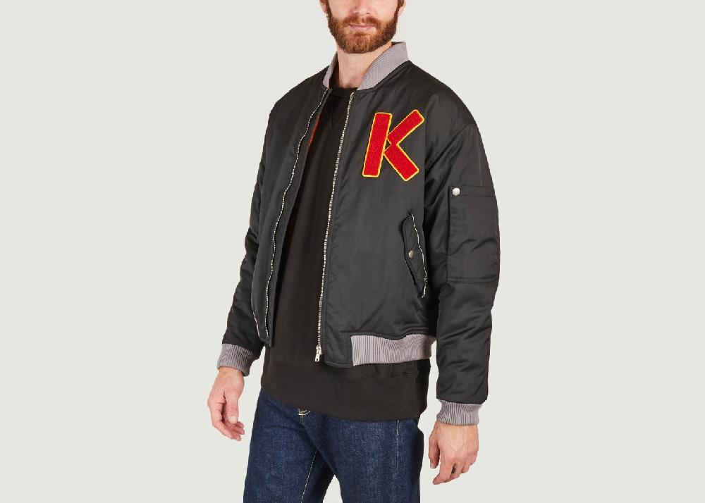 L'exception Blouson Bomber Logotypé Varsity Noir Kenzo