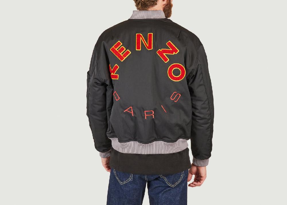 L'exception Blouson Bomber Logotypé Varsity Noir Kenzo