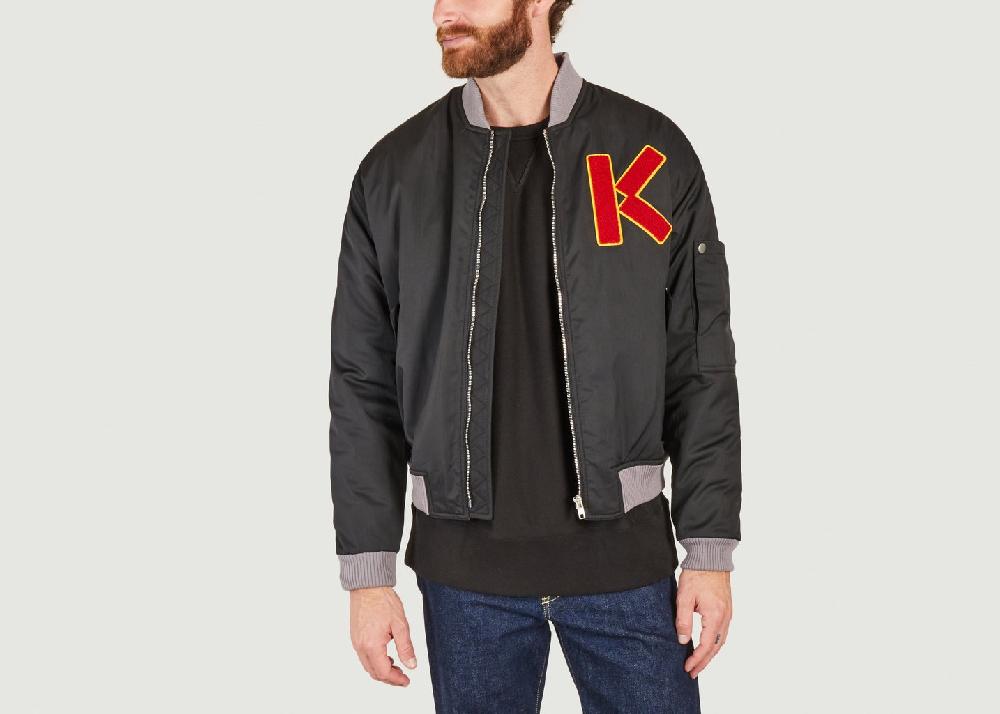 l'exception Blouson bomber logotypé Varsity Noir Kenzo