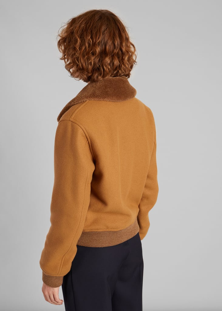L'exception Blouson Col Effet Mouton En Laine Vierge Camel L'Exception Paris