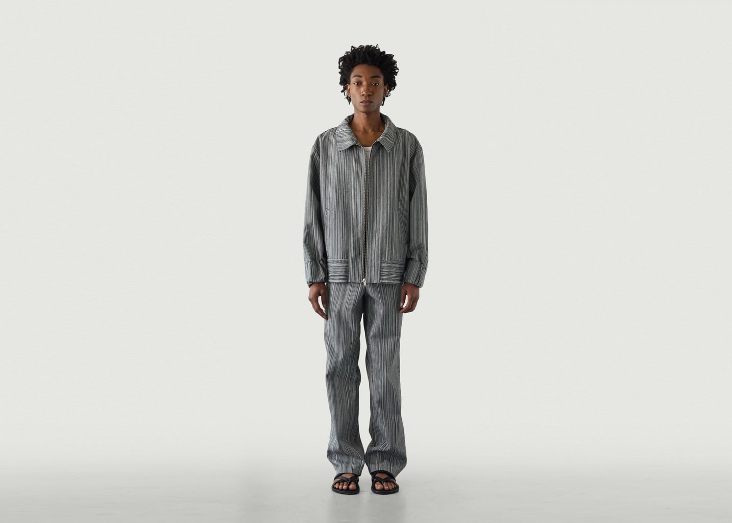 l'exception Bomber Yen en coton rayé Blanc Walkers Appeal