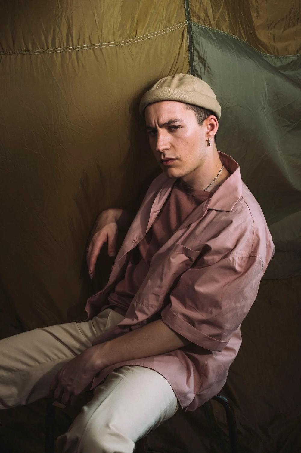 L'exception Bonnet Docker Miki Denim Beige Béton Ciré