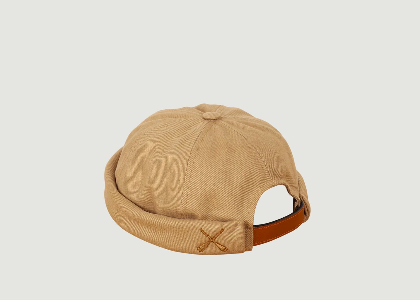 l'exception Bonnet docker Miki denim Beige Béton Ciré