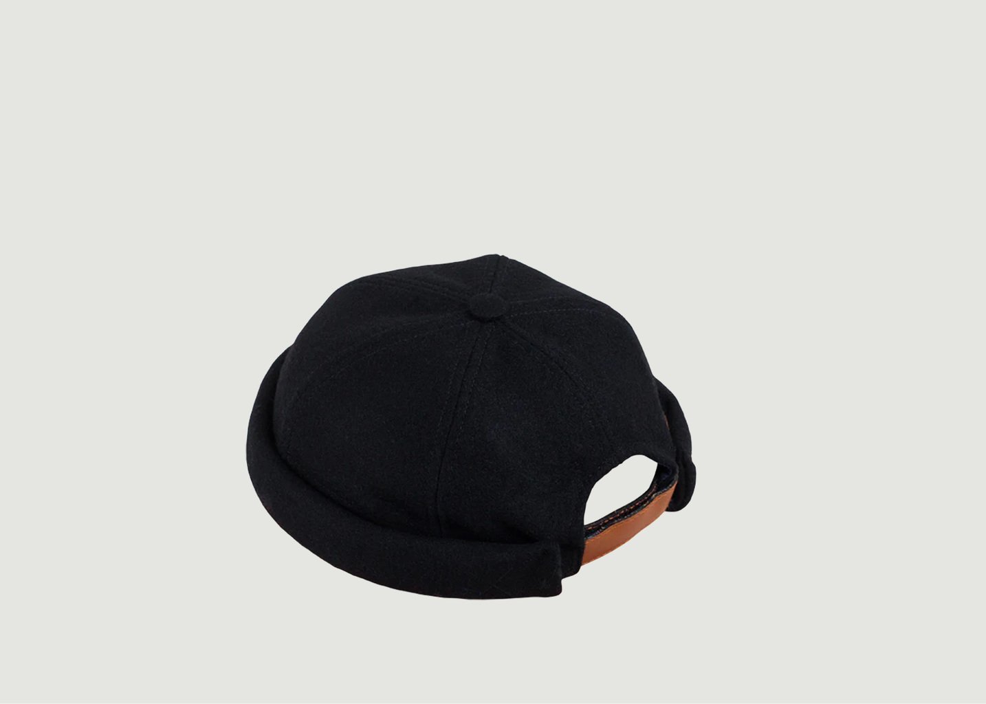 l'exception Bonnet Miki Docker Beanie Noir Béton Ciré