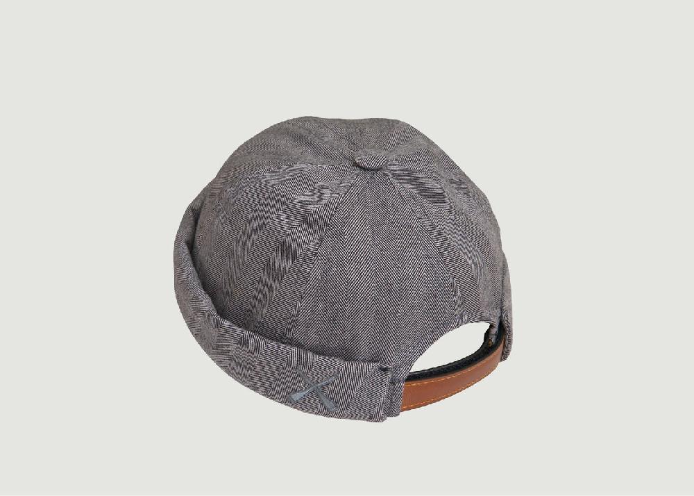l'exception Bonnet Miki Docker Beanie Noir Béton Ciré