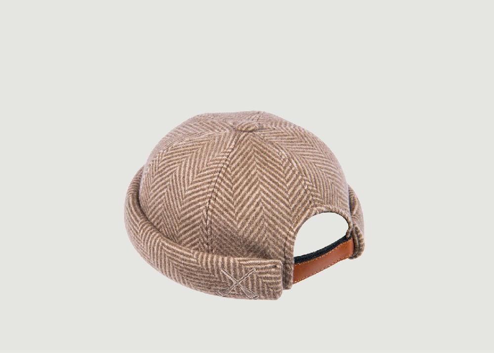 l'exception Bonnet Miki Docker Beanie Sable Béton Ciré