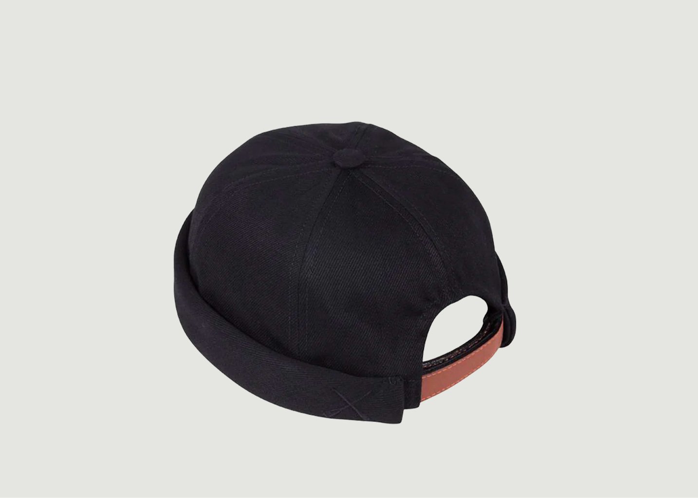 l'exception Bonnet Miki docker denim Noir Béton Ciré