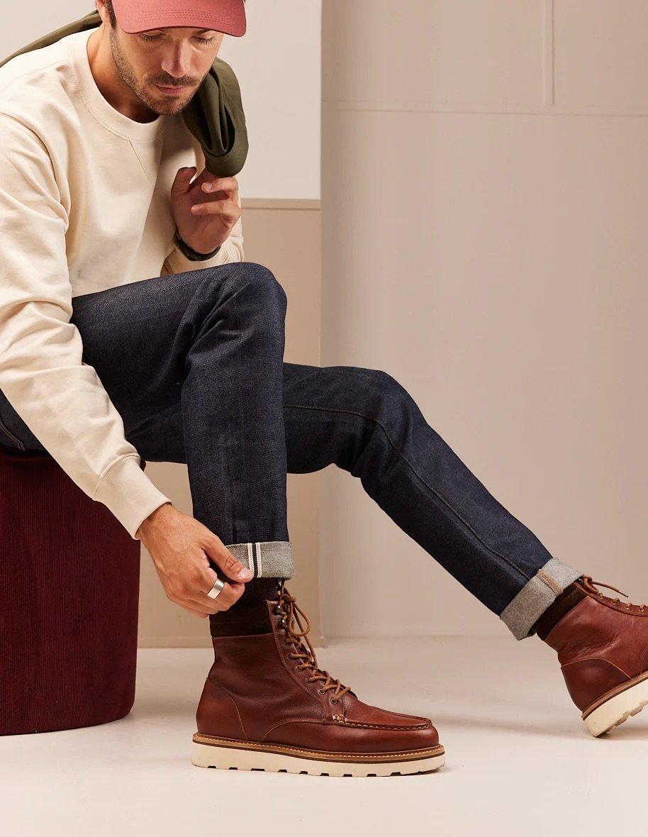 L'exception Boots Bastien Marron Odaje Ex M.Moustache