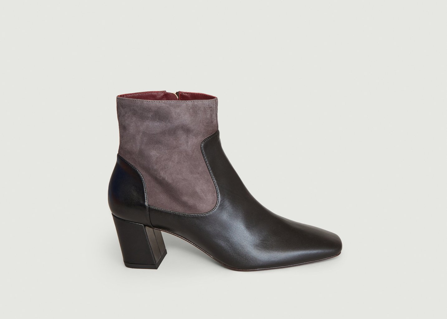 L'exception Boots Bicolores En Cuir Bi Matière Nano Noir Avril Gau