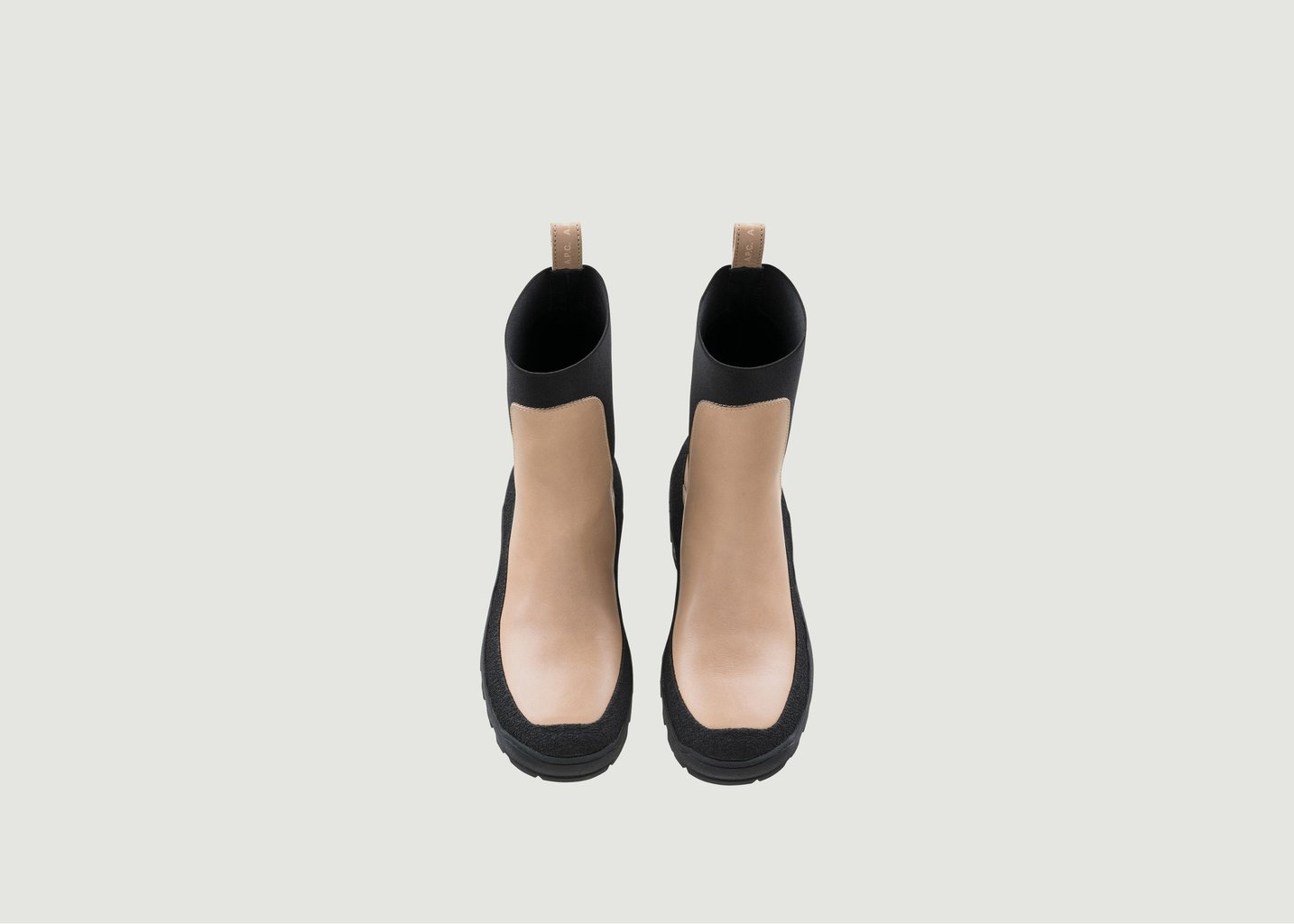 L'exception Boots Plates En Cuir Sacha Beige APC Paris