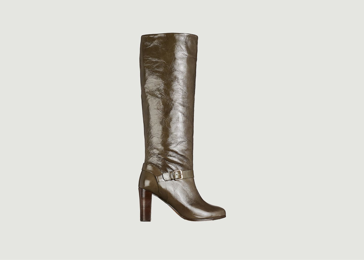 L'exception Botte Boreal Cuir Verni Khaki Tila March