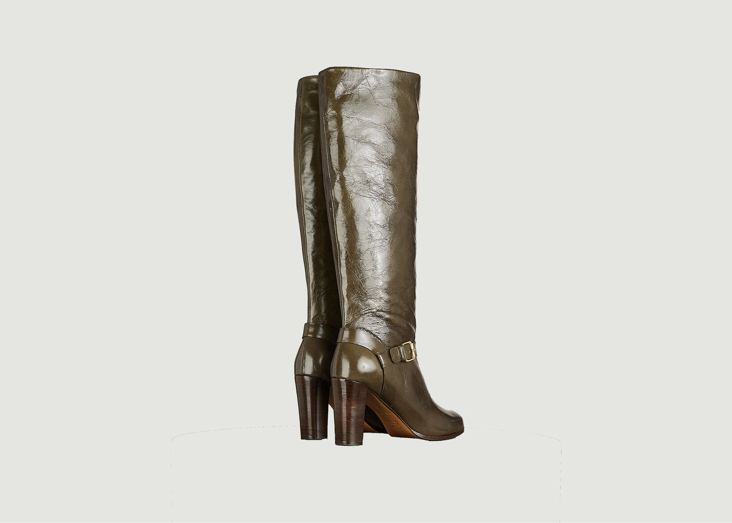 L'exception Botte Boreal Cuir Verni Khaki Tila March