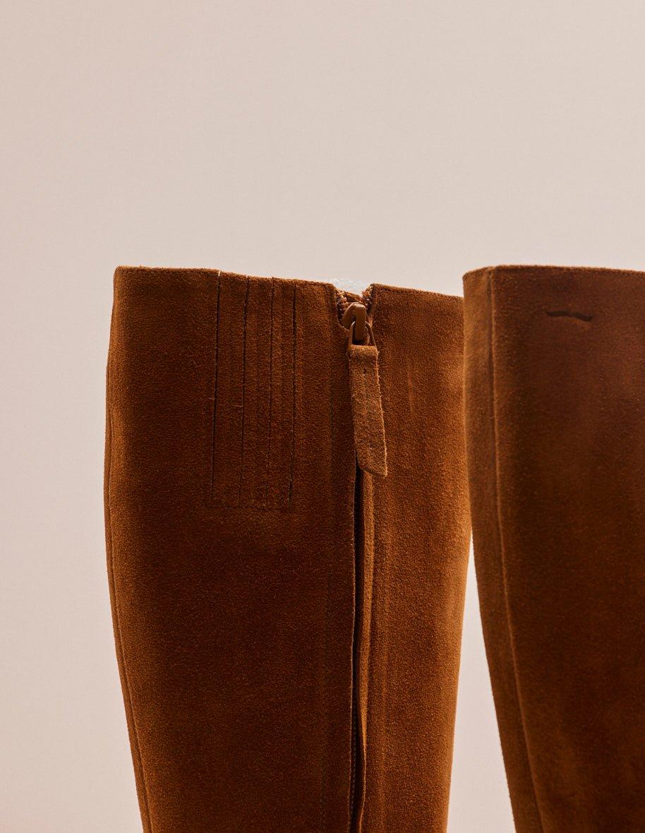 L'exception Bottes Adeline Suède Ambre Odaje Ex M.Moustache