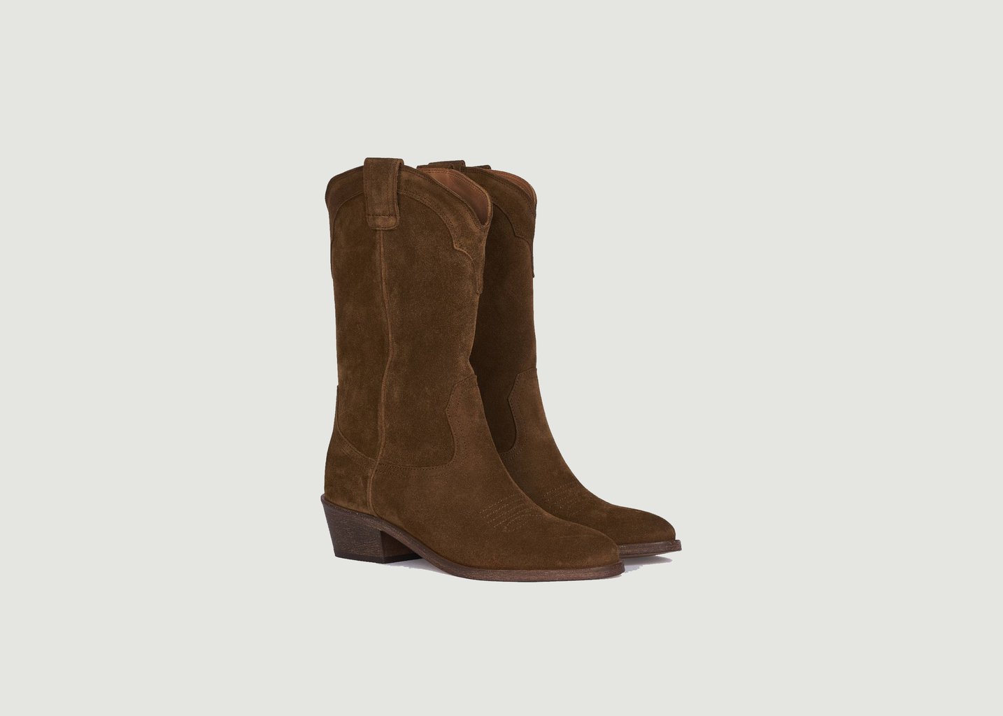 L'exception Bottes En Daim Welson Tabac Anthology Paris