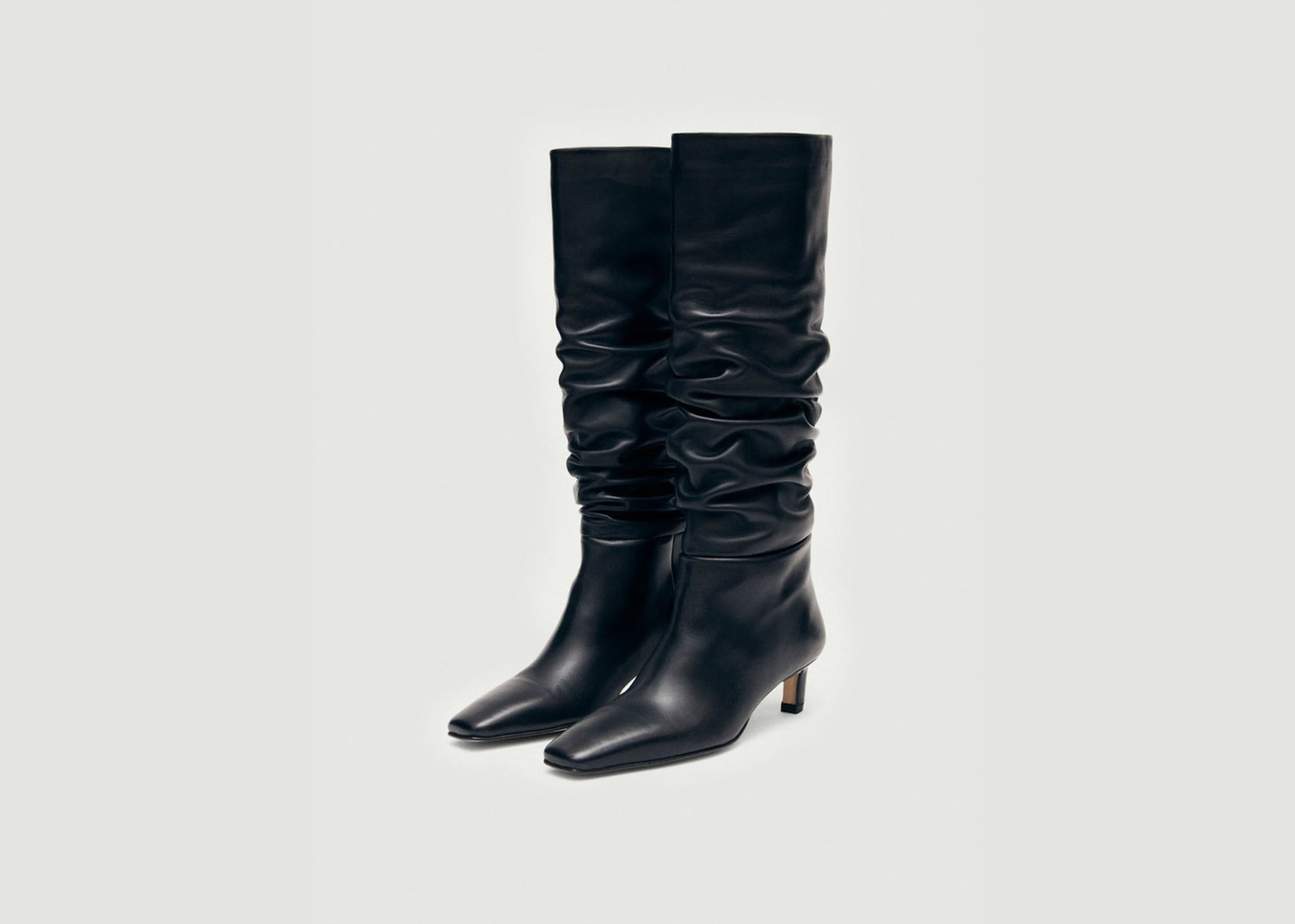 L'exception Bottes Hautes En Cuir Kalila Noir Alohas