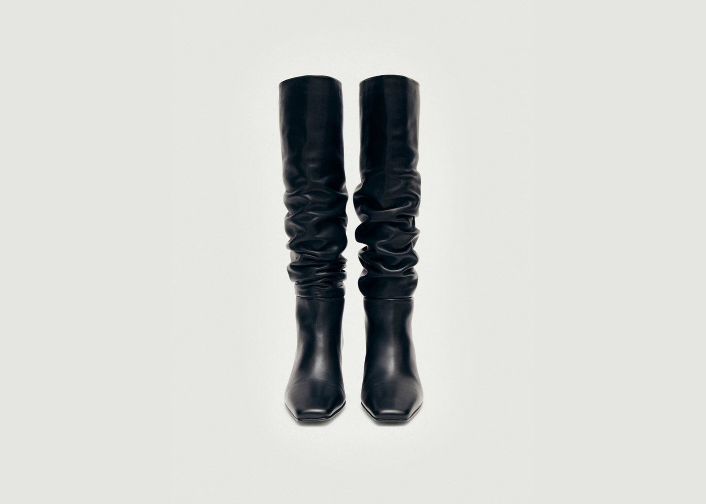 L'exception Bottes Hautes En Cuir Kalila Noir Alohas