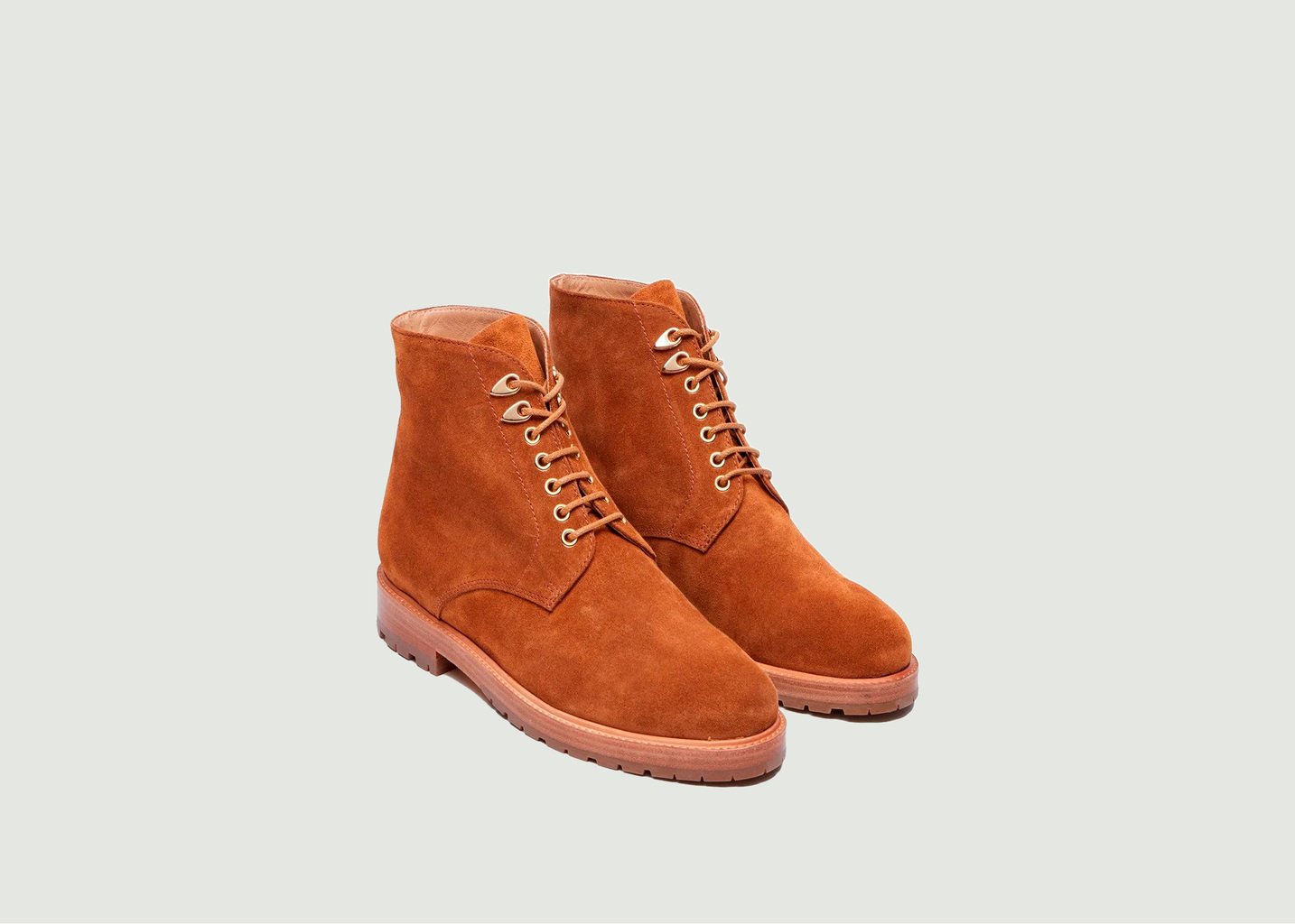 L'exception Bottines à Lacets Laurène Cognac Odaje Ex M.Moustache