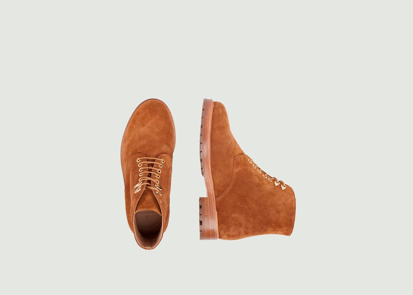 L'exception Bottines à Lacets Laurène Cognac Odaje Ex M.Moustache