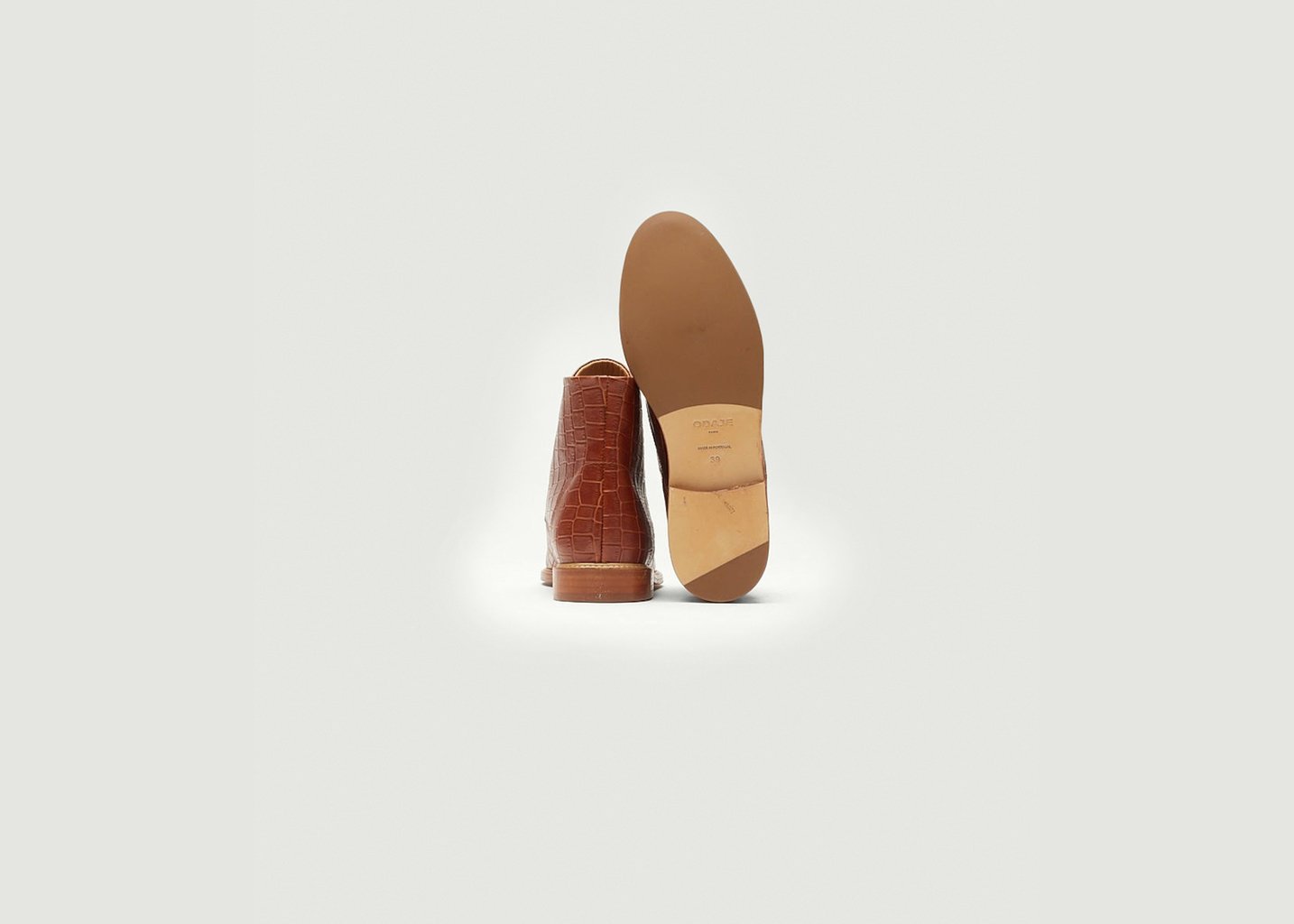 L'exception Bottines à Lacets Lucienne Cognac Odaje Ex M.Moustache