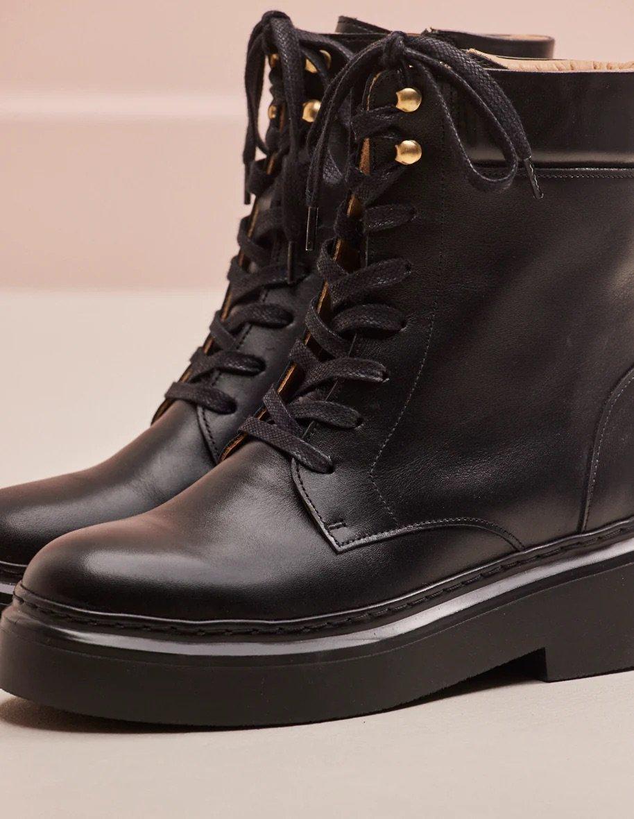 L'exception Bottines à Lacets Océane Noir Odaje Ex M.Moustache