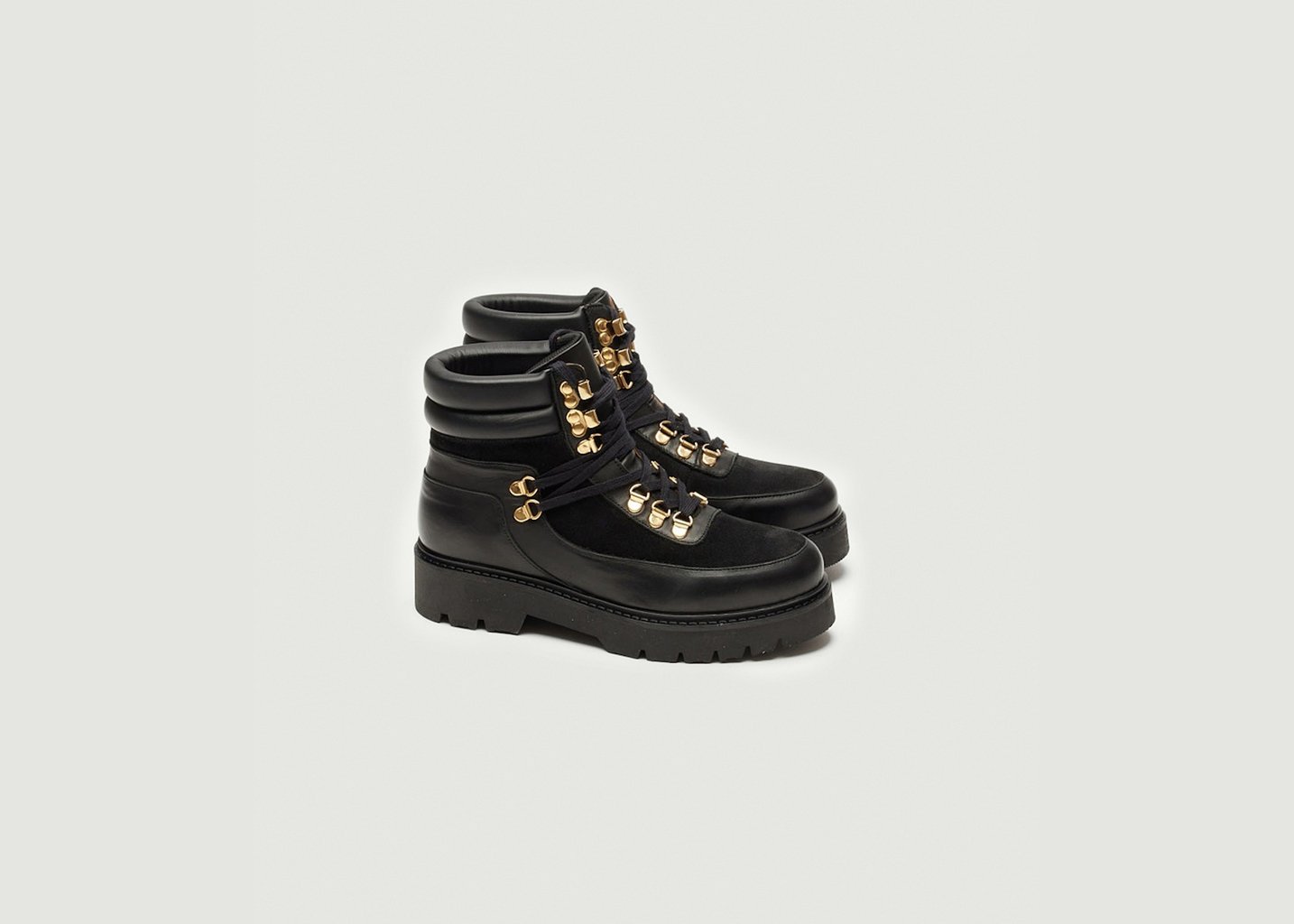 L'exception Bottines à Lacets Talie Noir Odaje Ex M.Moustache
