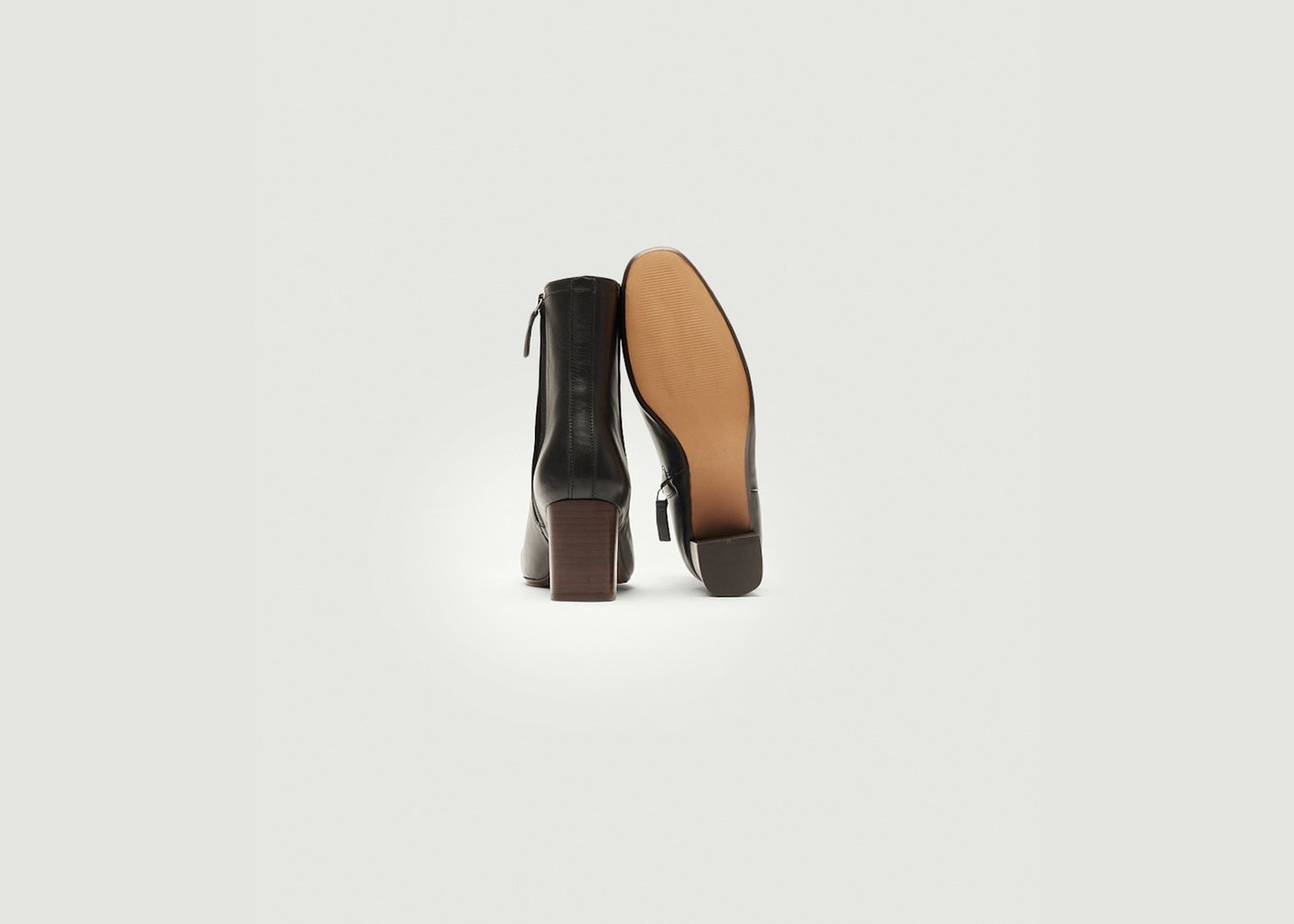L'exception Bottines À Talons Brune Noir Odaje Ex M.Moustache