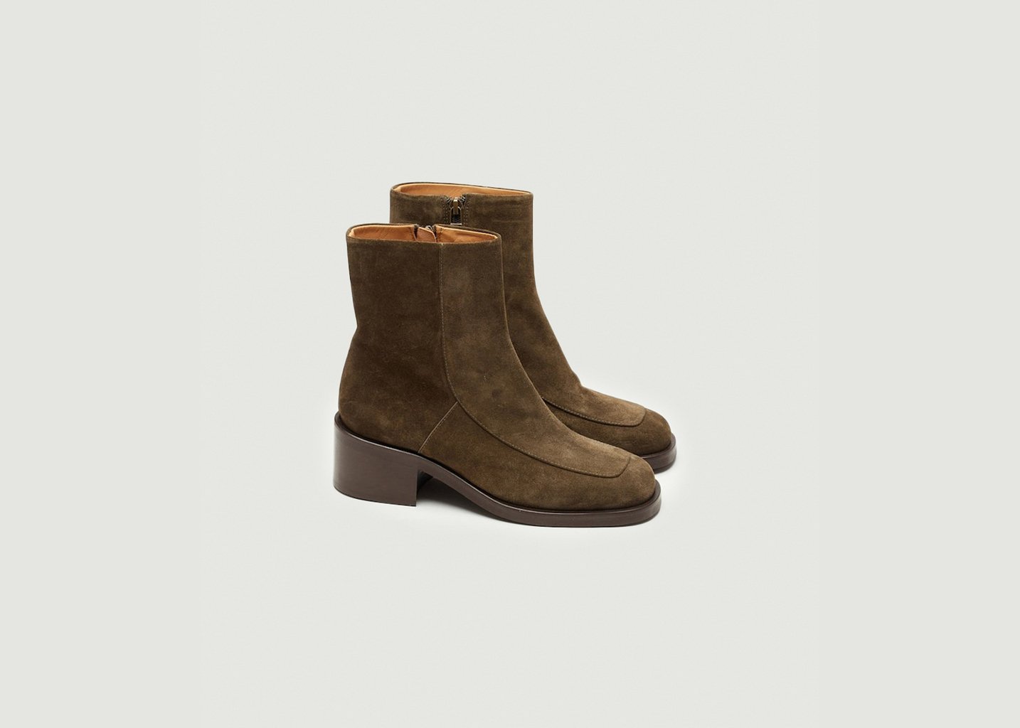 L'exception Bottines À Talons Callie Khaki Odaje Ex M.Moustache