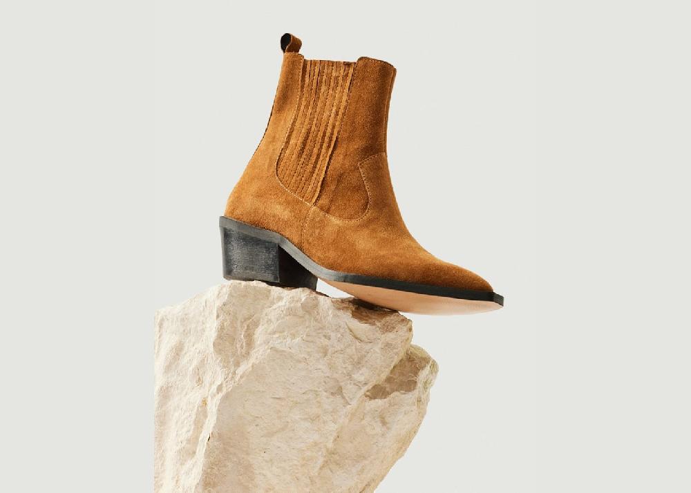 L'exception Bottines à Talons Georgia Camel Odaje Ex M.Moustache
