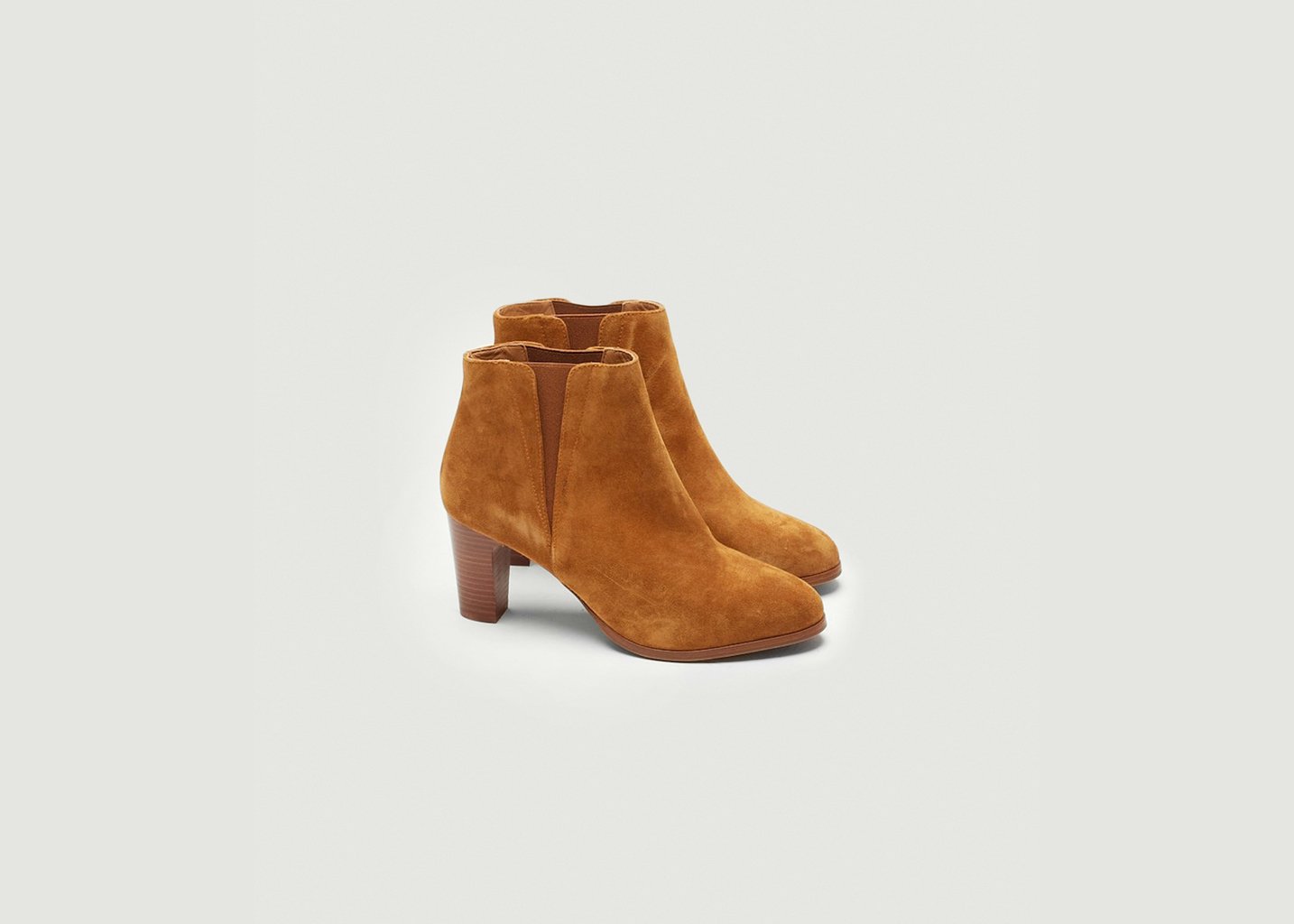 L'exception Bottines à Talons Jeanne H Camel Odaje Ex M.Moustache