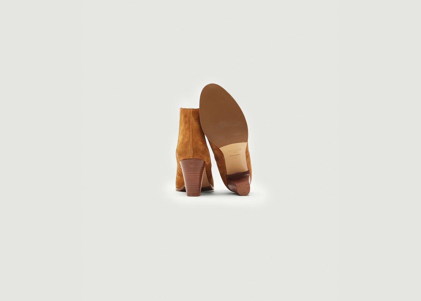 L'exception Bottines à Talons Jeanne H Camel Odaje Ex M.Moustache