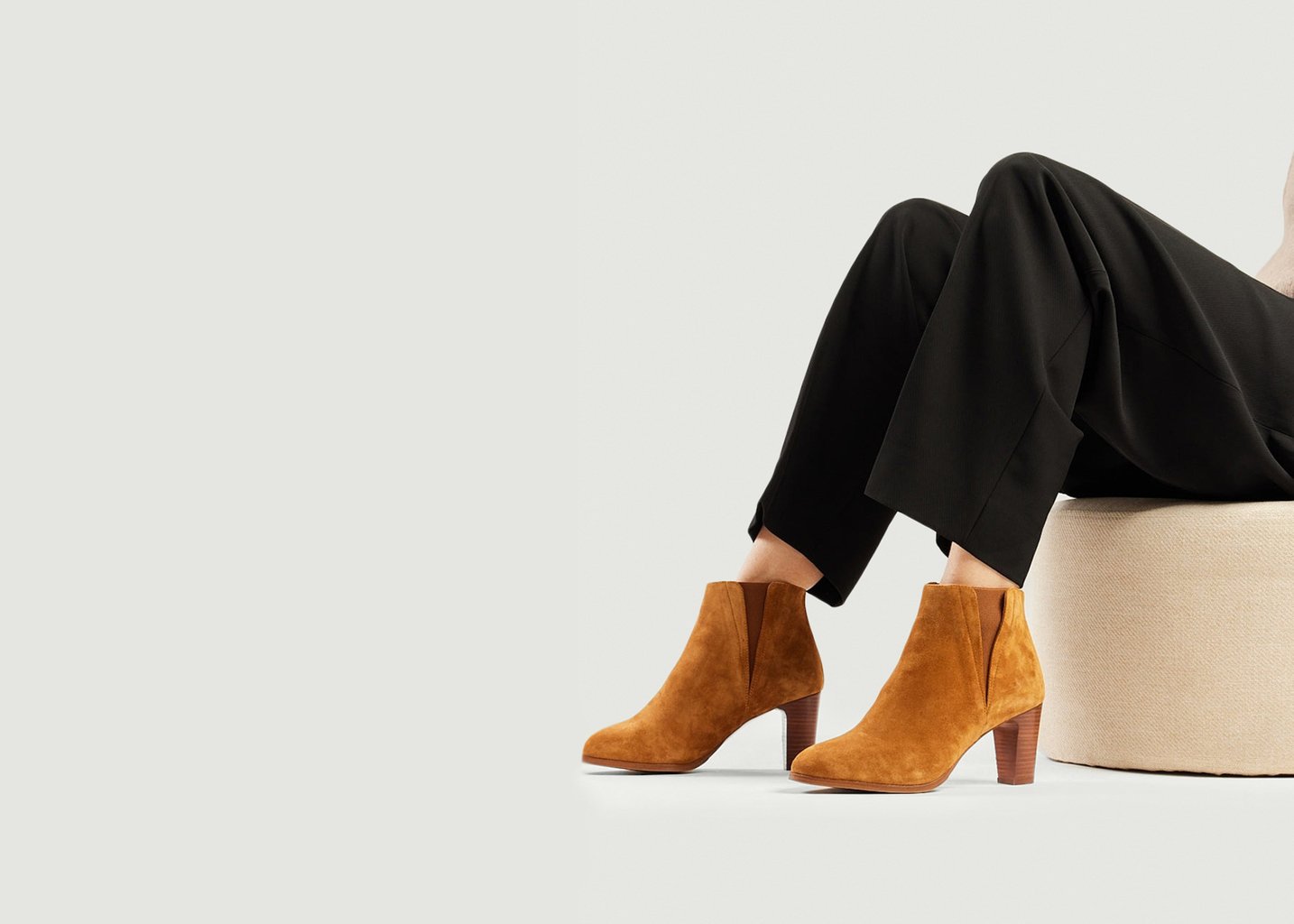 L'exception Bottines à Talons Jeanne H Camel Odaje Ex M.Moustache
