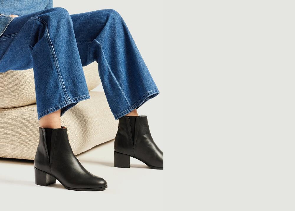 L'exception Bottines à Talons Jeanne M Noir Odaje Ex M.Moustache