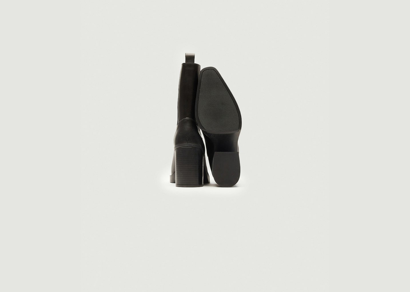 L'exception Bottines À Talons Paola Noir Odaje Ex M.Moustache