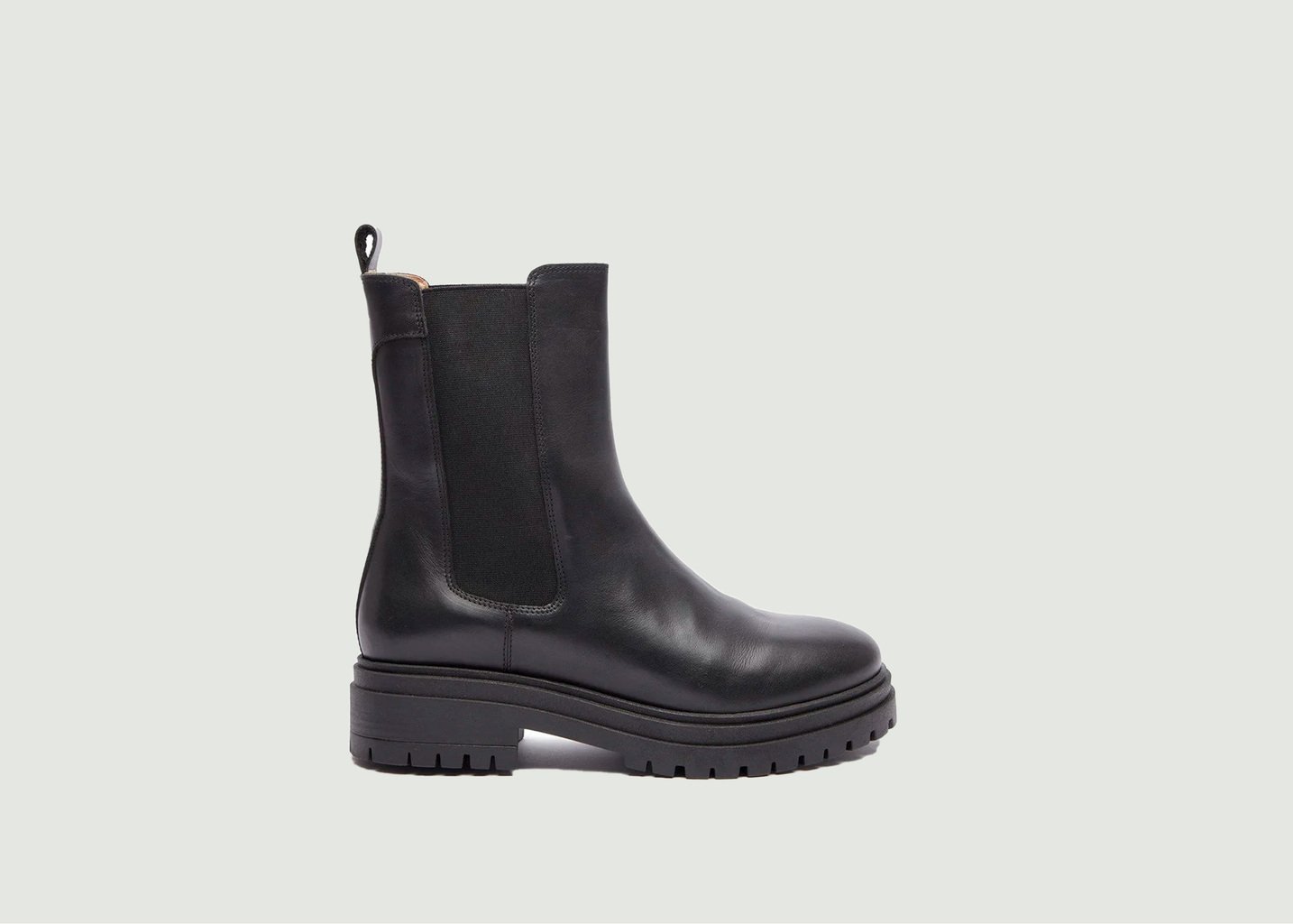 l'exception Bottines Amélie en cuir Noir Odaje ex M.Moustache