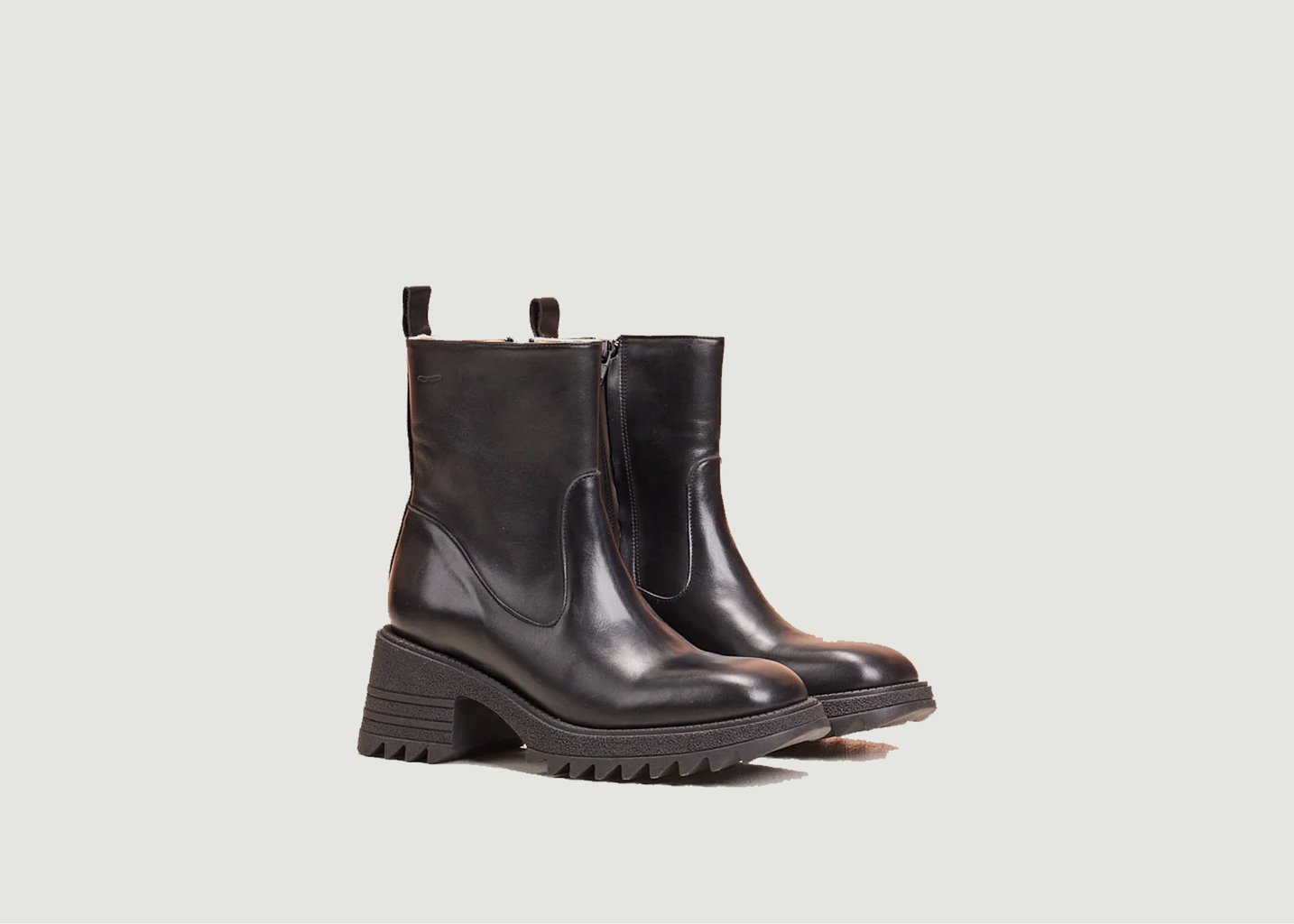 l'exception Bottines en cuir Ludivine Noir Odaje ex M.Moustache