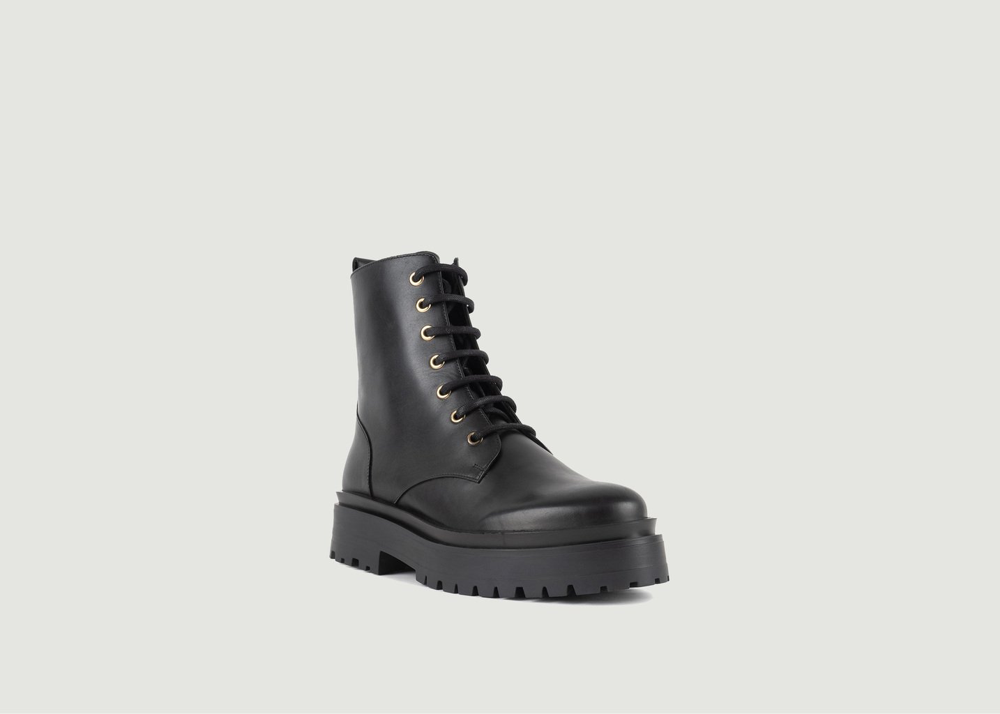 L'exception Bottines En Cuir Maxime Noir Bobbies Paris