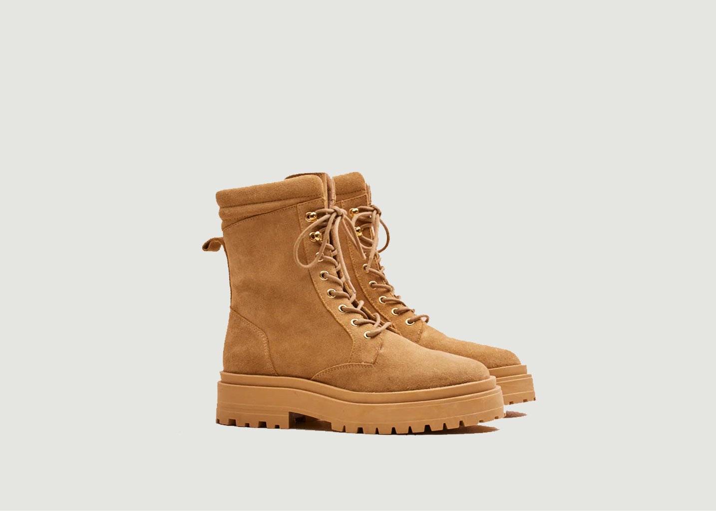 l'exception Bottines en cuir suédé à lacets Tamara Sable Odaje ex M.Moustache