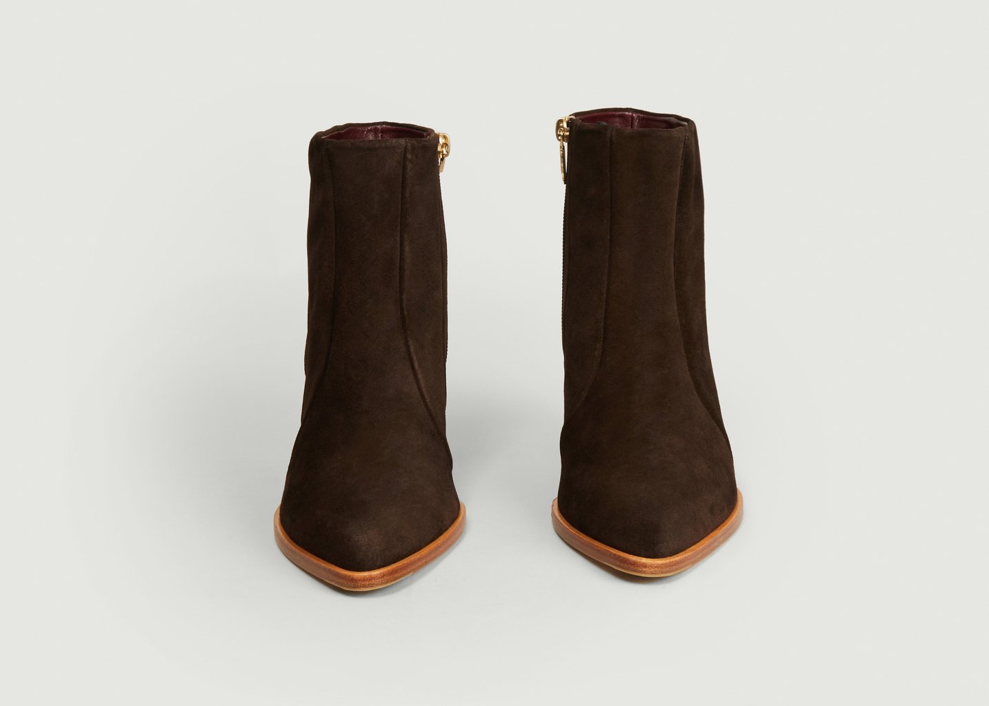 L'exception Bottines En Cuir Suédé Ecope Café Avril Gau