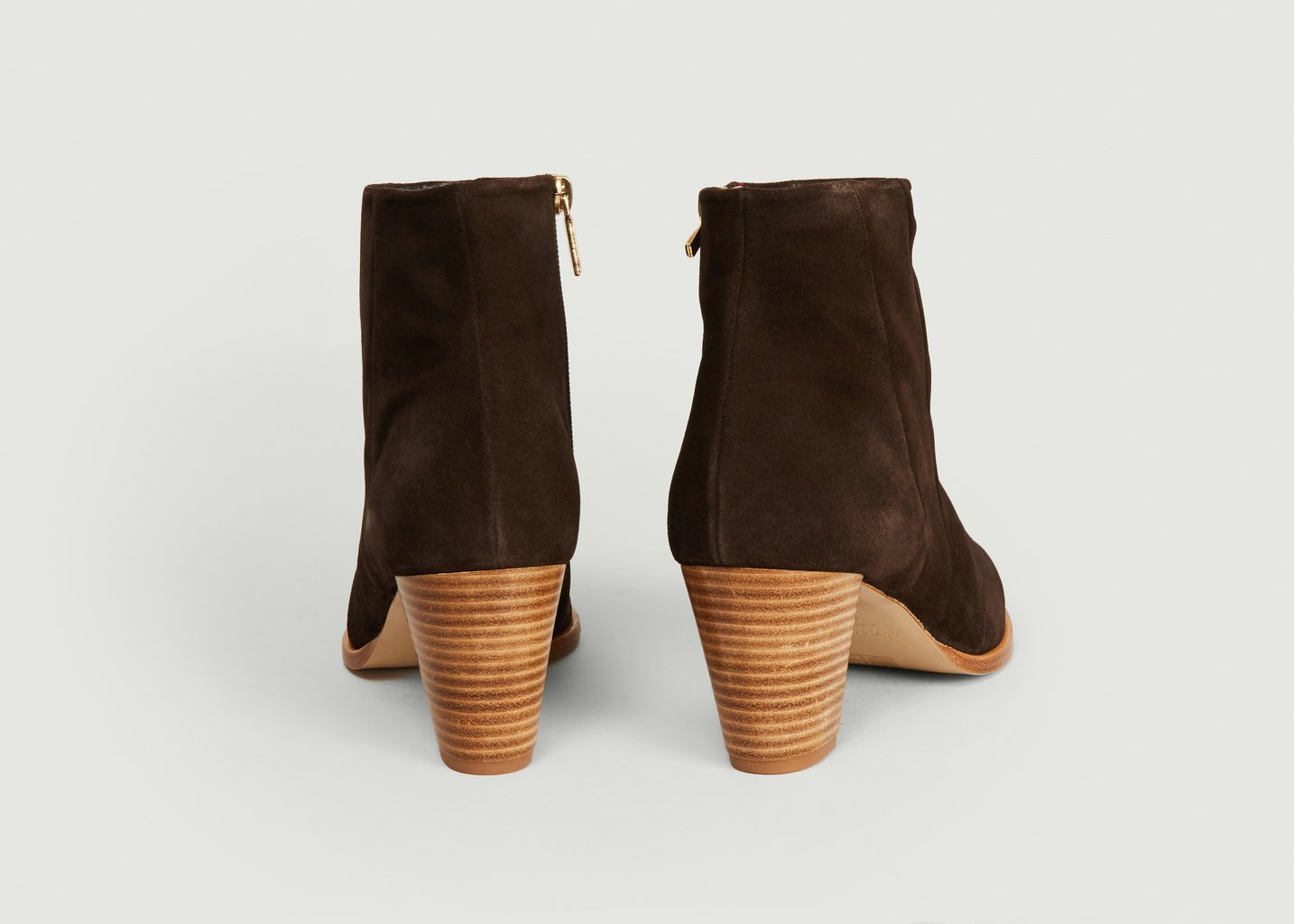 L'exception Bottines En Cuir Suédé Ecope Café Avril Gau