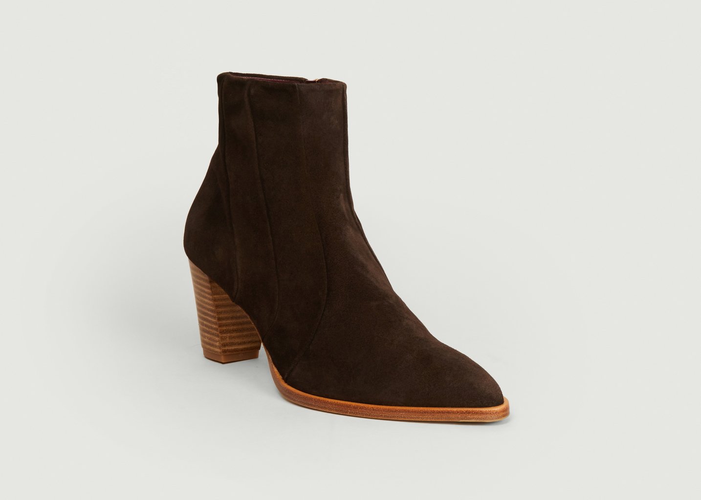 l'exception Bottines en cuir suédé Ecope Café Avril Gau