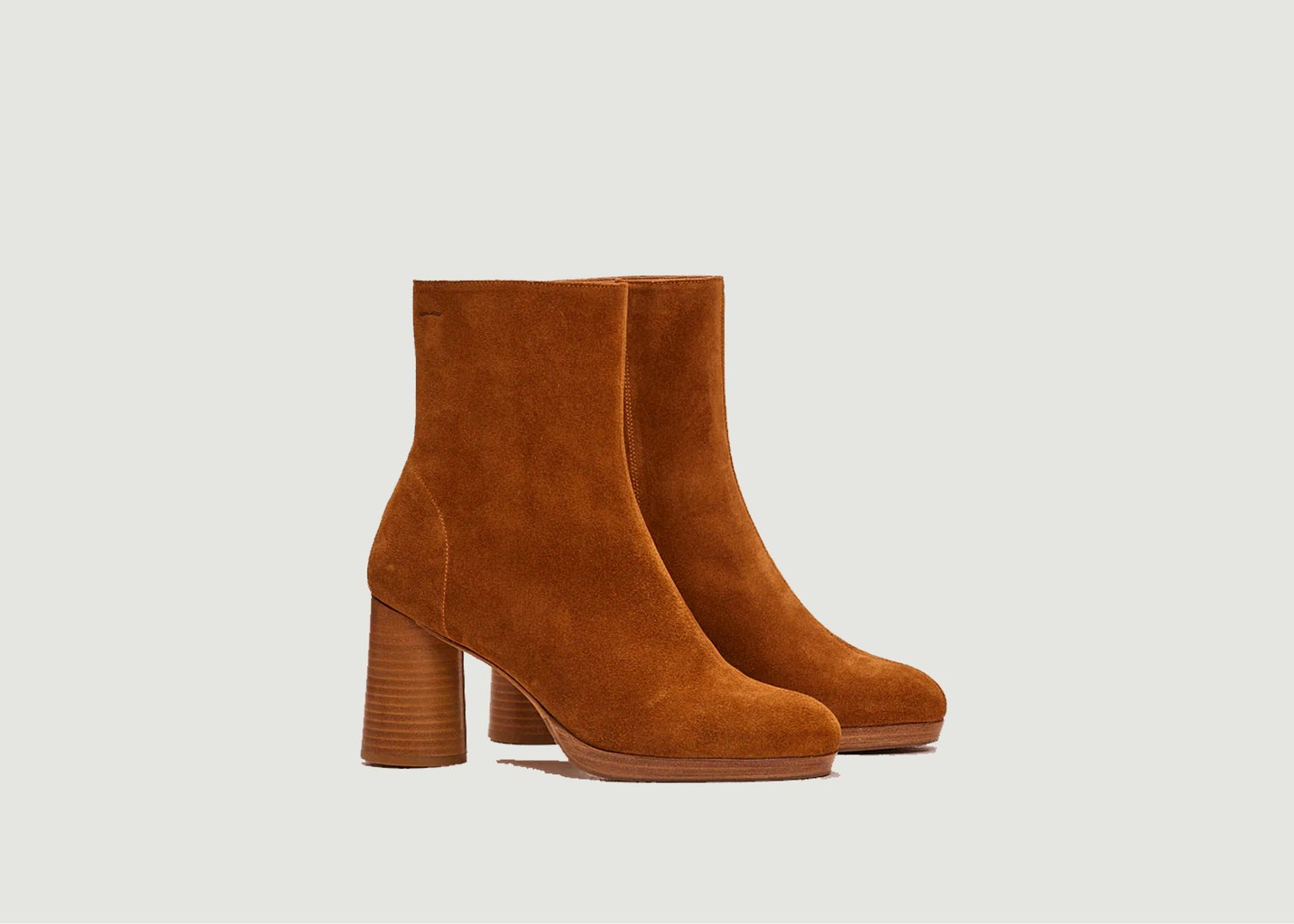 l'exception Bottines en cuir suédé Serena Caramel Odaje ex M.Moustache
