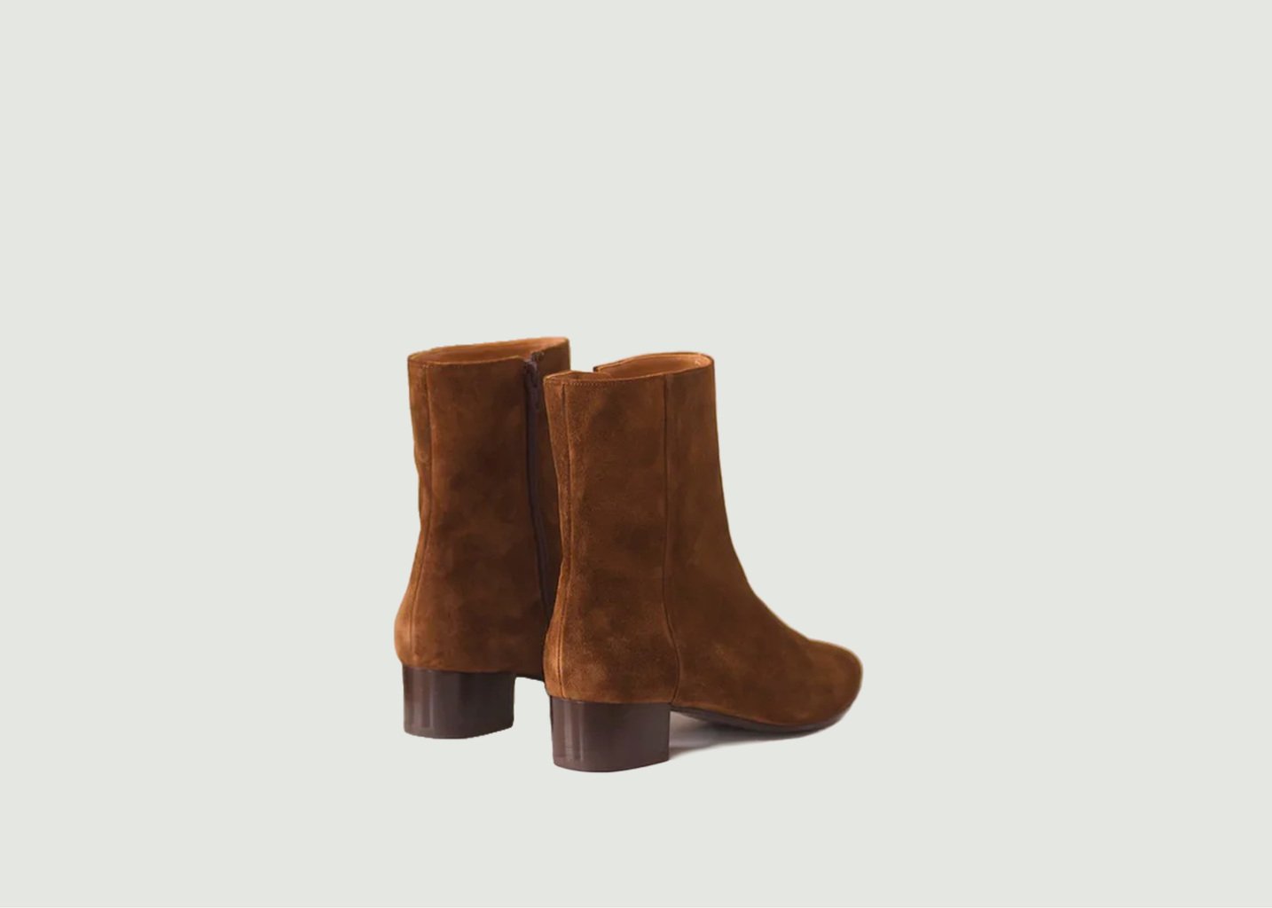 L'exception Bottines En Cuir Velours Michèle Marron Anne Thomas Chaussures