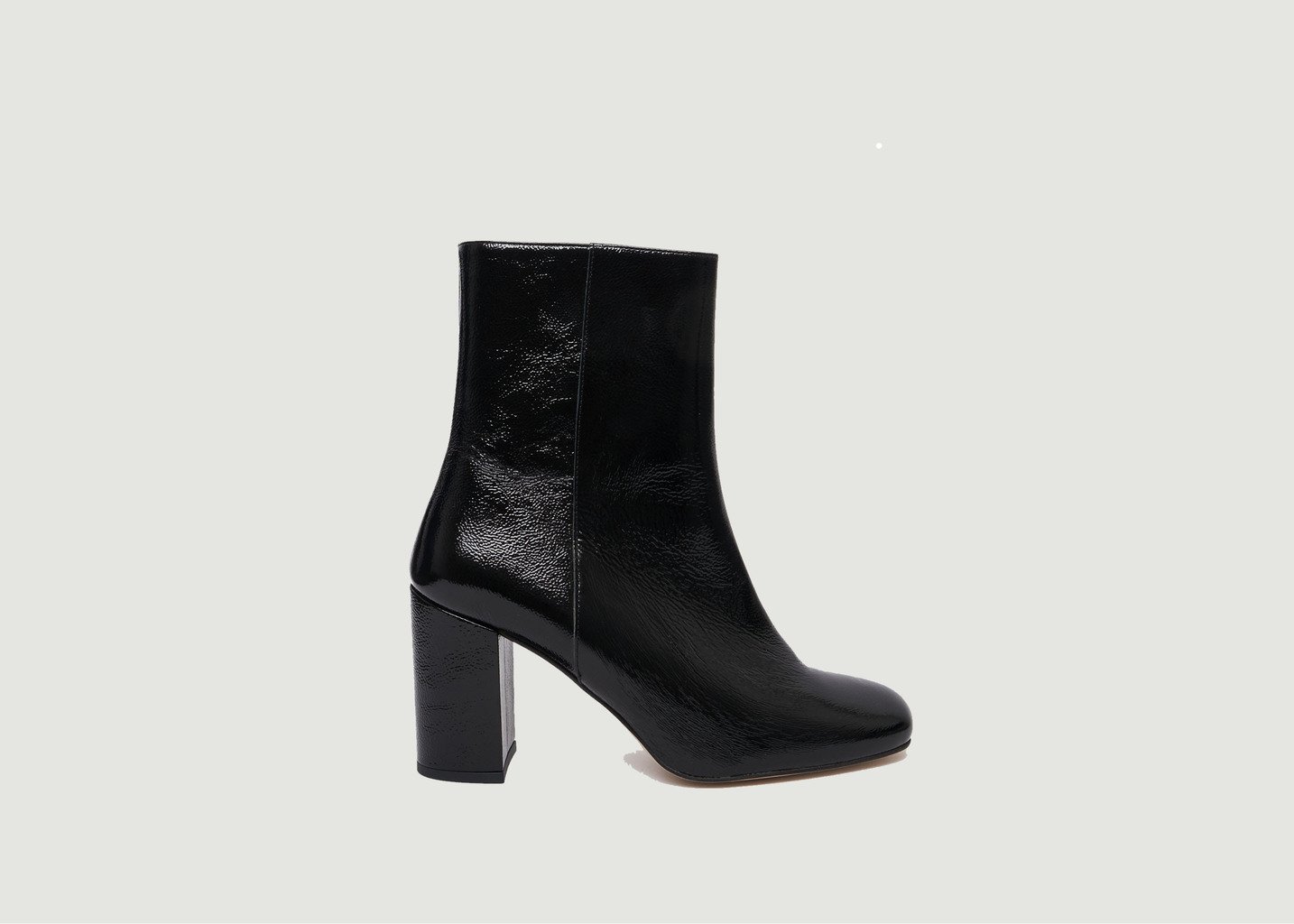 L'exception Bottines En Cuir Verni Pio Noir Petite Mendigote Paris